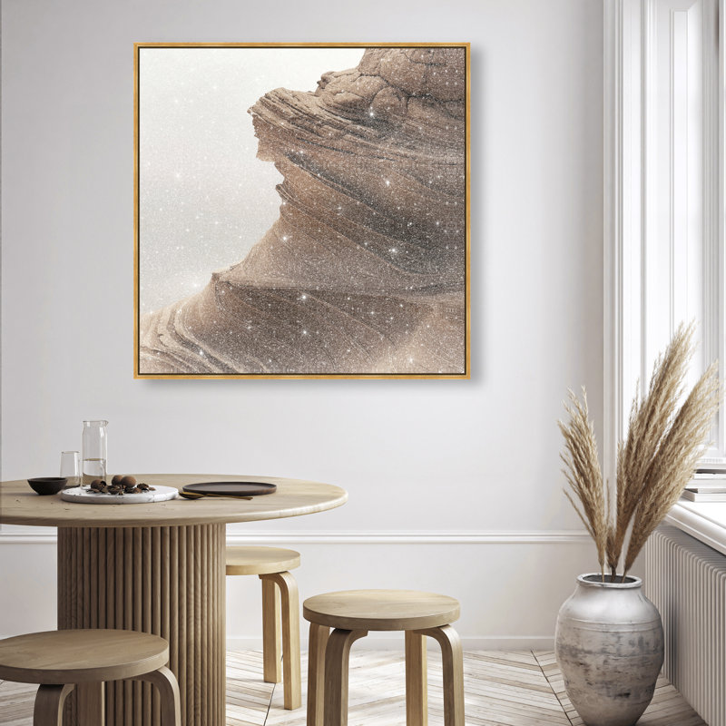 Stoic Sandstone I Print by Oliver Gal, 41"H x 41"W, Gold Floater Frame