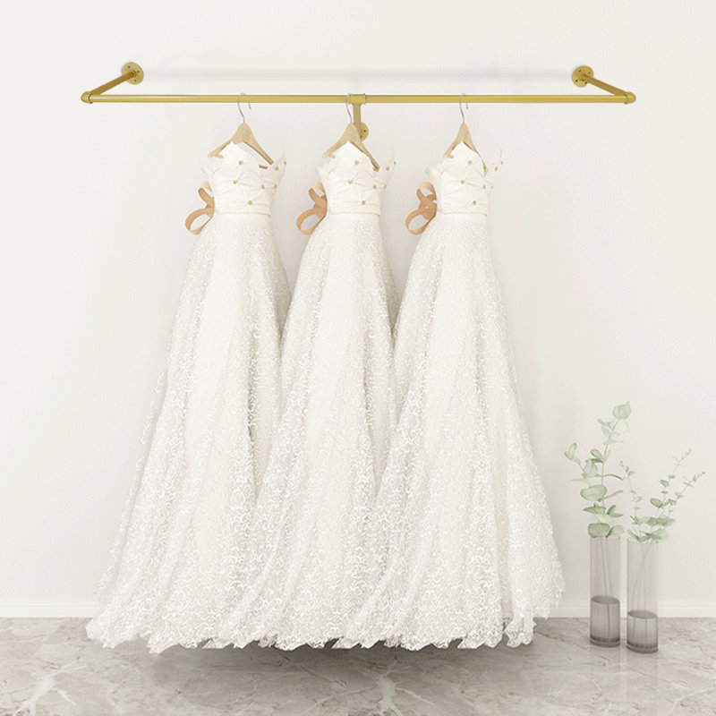Hanzhe 71'' Metal Wall Mounted Clothes Rack