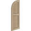 Timberthane deux persiennes égales avec volets en faux bois à dessus en arche (par paire)-64373877-64373855-64373871