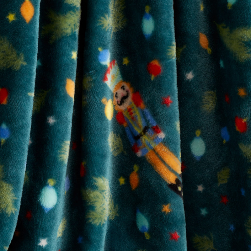 Christmas Nutcracker Fleece Cosy Blanket Throw
