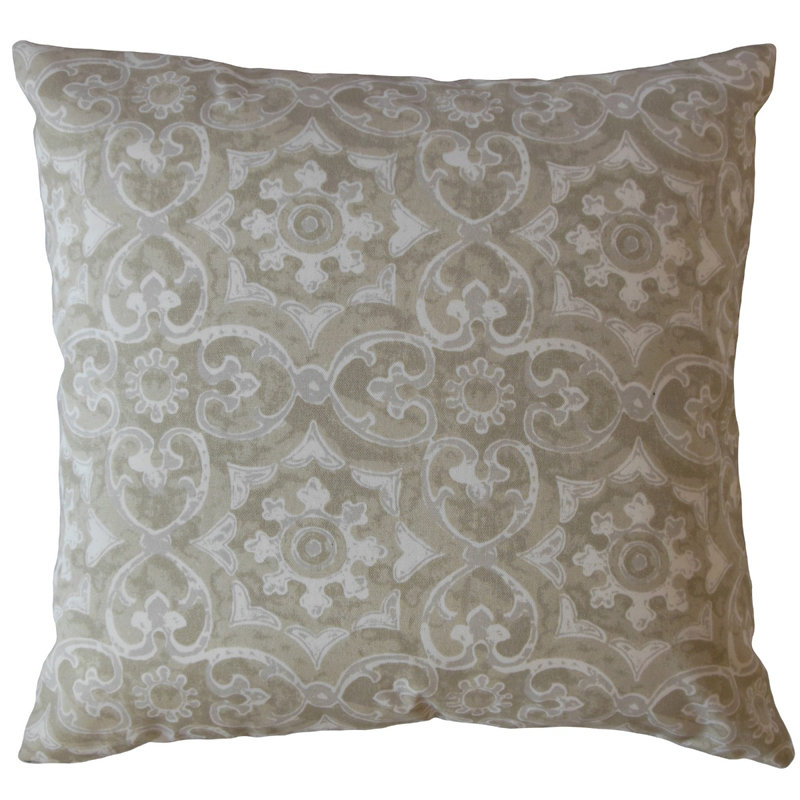 Coussin Parmida, 24 po x 24 po, Gris, Coussin décoratif