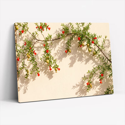 Floral Branch Canvas Wall Art Oil Painting Print Set Of 1