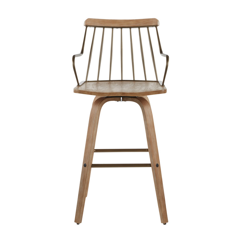 Tabouret de comptoir pivotant Farmhouse, Argent