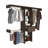 Cross Closet System, One Drawer, Three Metal Rod, Five Open Shelves-1213581108-1213581109