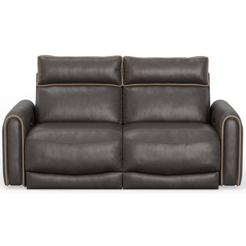 Fauteuil inclinable électrique Ayoka avec appui-tête réglable, Polyester brun, H 41 po x l 77 po x P 39 po