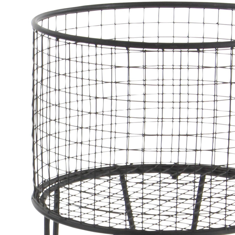 Panier roulant en fer, Noir