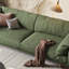Causeuse-coussin en velours côtelé vert standard-799714499