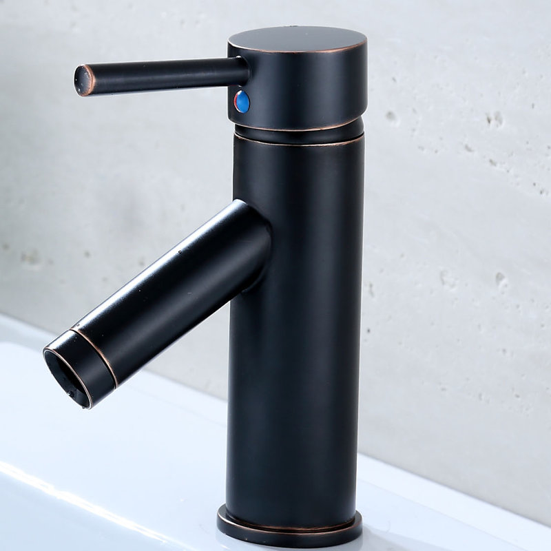 Euro Collection Single-Handle Deck-Mount Short Vessel Lavatory Bathroom Sink Faucet - Oil Rubbed Bronze, Oil Rubbed Bronze