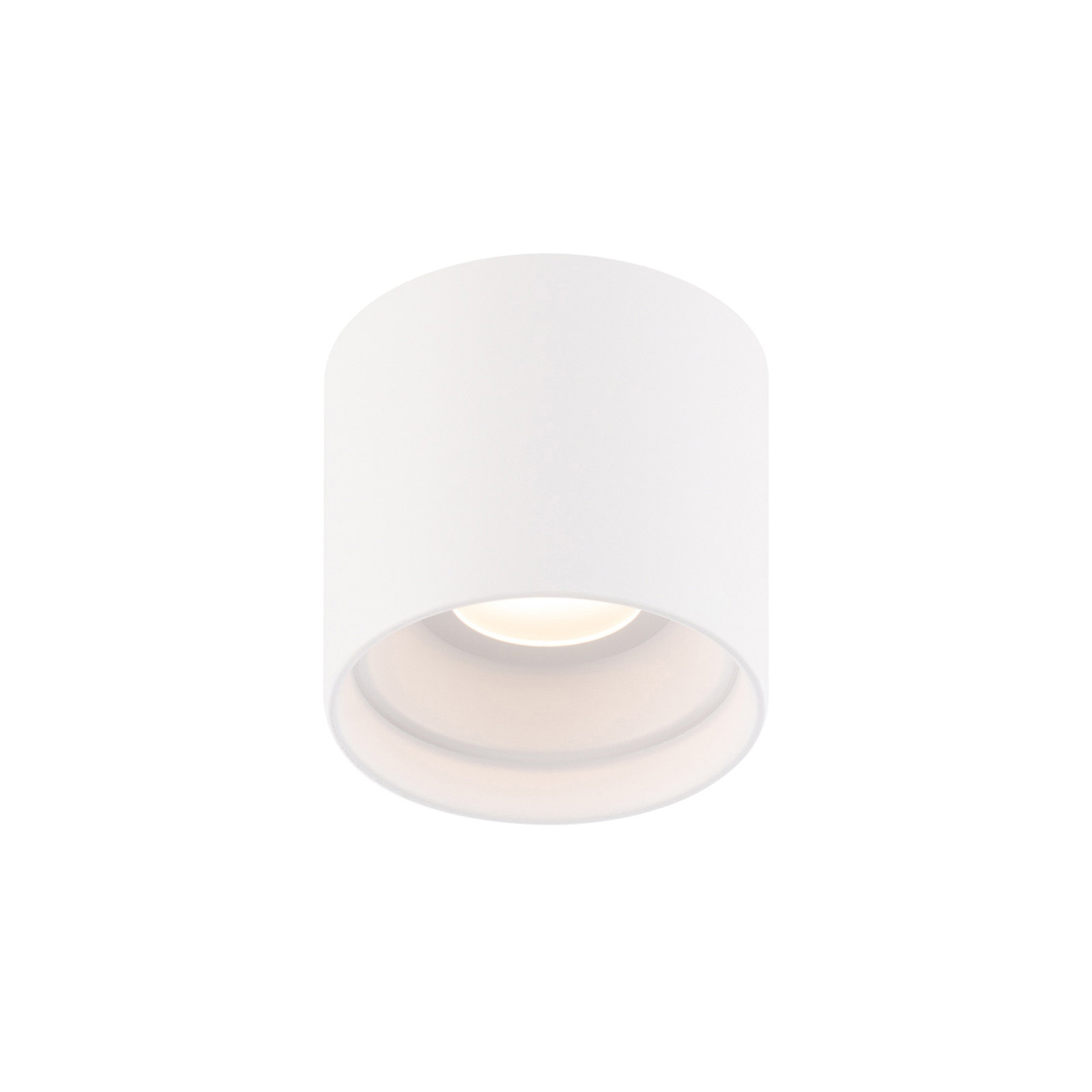Squat LED Cylinder Outdoor Flush Mount, White, 3500K