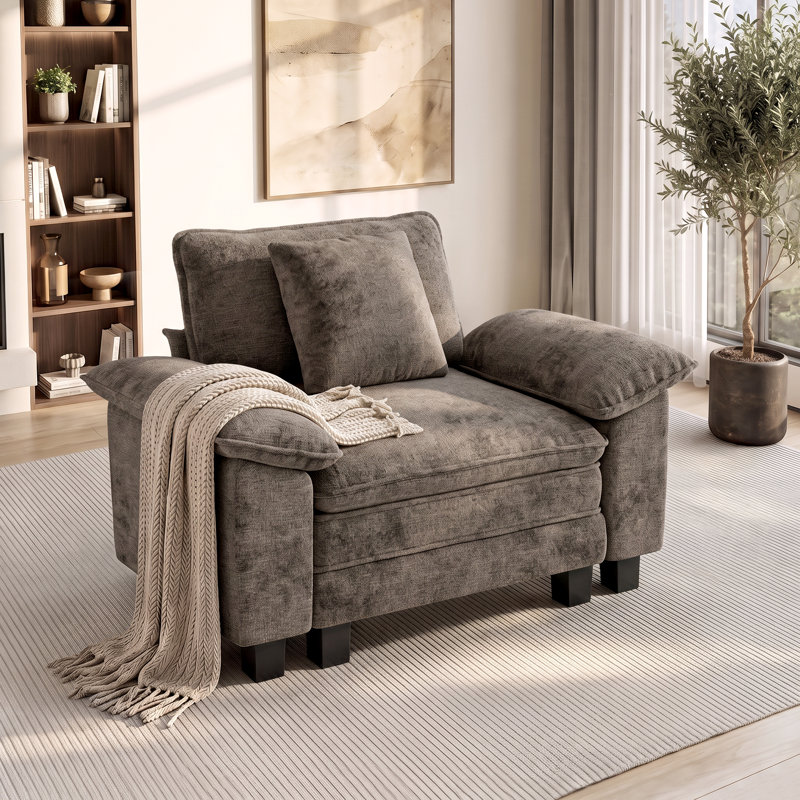 Fauteuil 53,5 po Comfy Cloud Couch, Chenille taupe