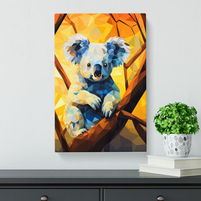 Koala Bear Constructivism Art - Wrapped Canvas