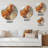 Orange Beige Aqua Symphony Metal Wall Clock-93382165