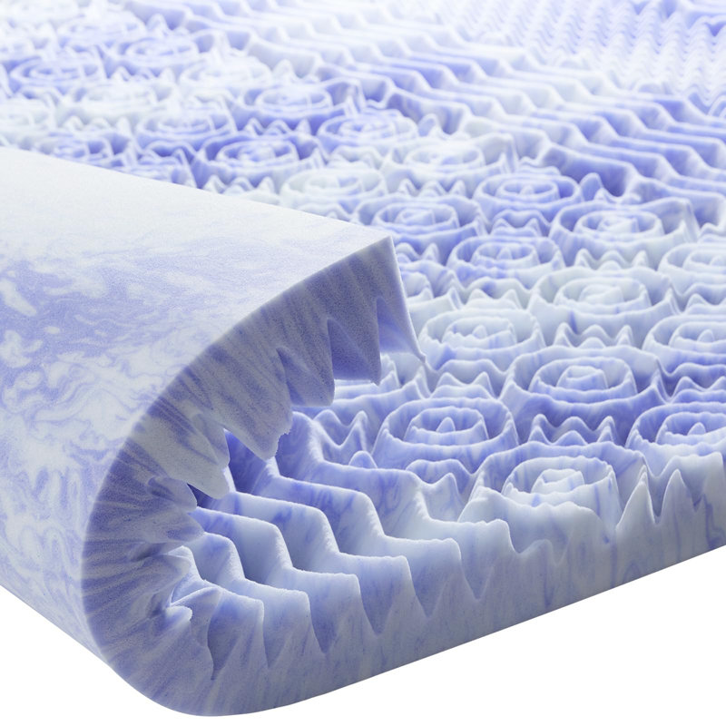 7-Zone King Memory Foam Mattress Topper, 2-4 Inch Cooling Gel Infused Foam Pad, Certipur-US Certified For Enhanced Comfort