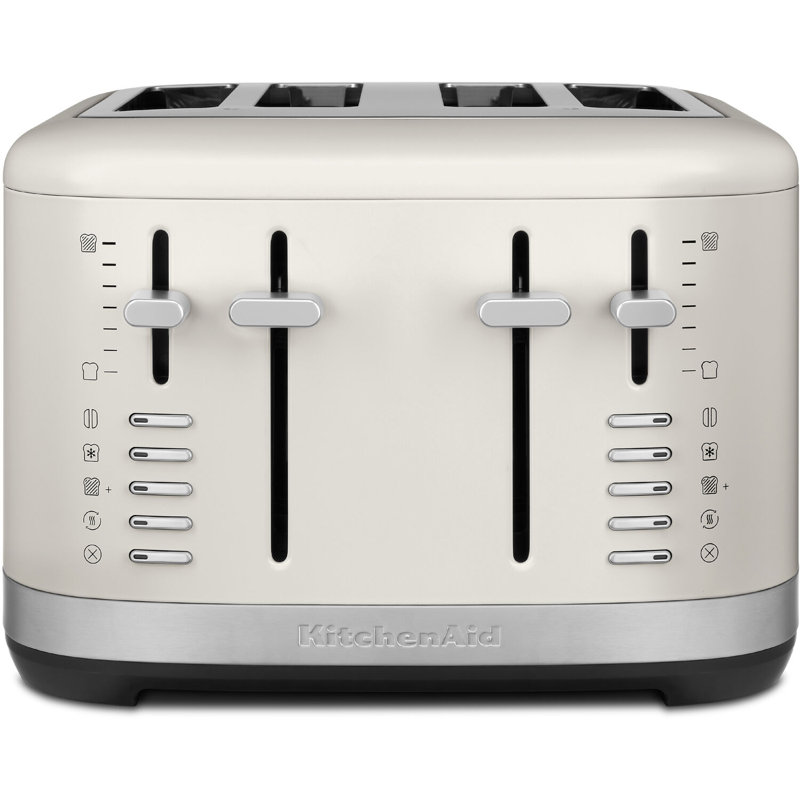 Grille-pain 4 tranches KitchenAid, blanc porcelaine, Blanc porcelaine
