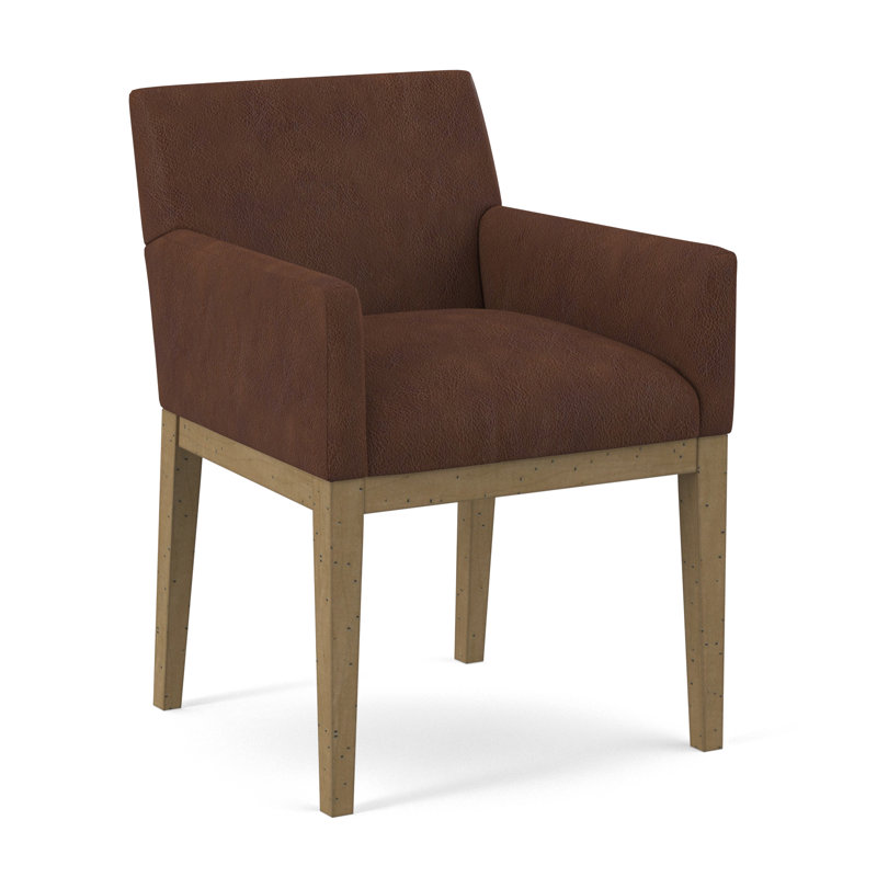Upholstered Arm Chair, Applause Coconut Husk, Beachwood