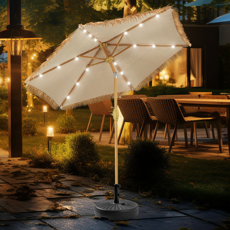 Parasol 7,5 pi avec base Chaume Palapa