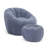 Compression 40"W Comfy Pumpkin Bean Bag Couch Sofa Chair,Soft Teddy Fabric Bean Bag Chair With Ottoman-1273032080