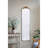 Vintage European Art Full-length Mirror With Distressed Ivory Frame And Gold Details - Ideal For Living Rooms And Bedrooms