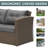 Jaynalis 26'' Wide Rectangle Wicker Patio Sofa with Cushions