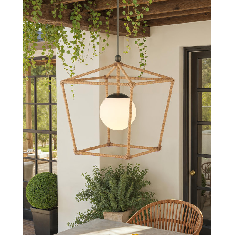 Denison Black Outdoor Lantern, 24.5" H x 18" W x 18" D