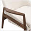 Fauteuil d'appoint Mid-Century moderne avec structure en bois massif et dossier haut pour le salon