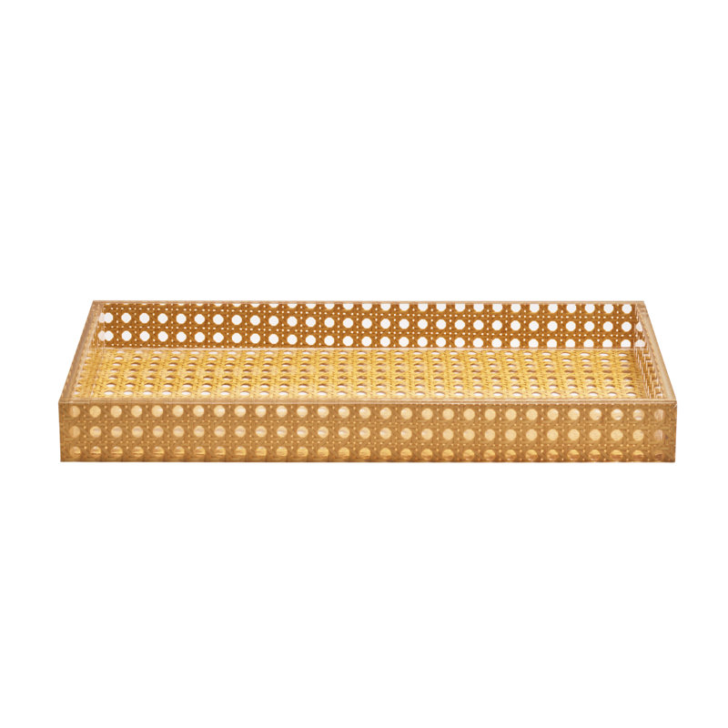 Reed Bathroom Accessory Tray, Natural