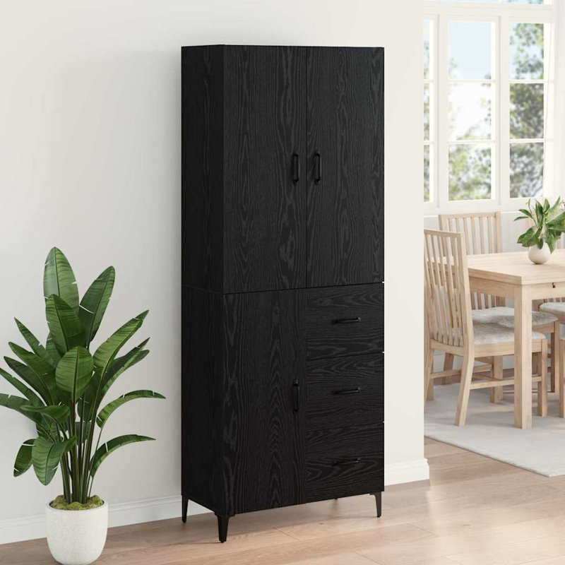 69.5cm Sideboard, Black Oak