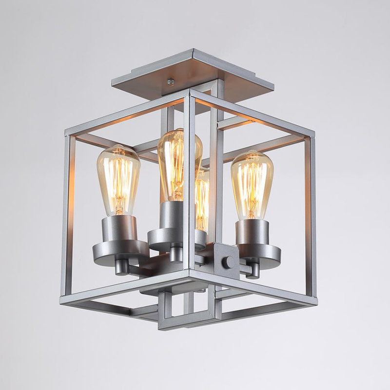Plafonnier encastré en métal Arria, Nickel