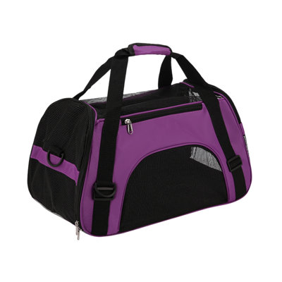 Sac de transport pour animaux de compagnie en maille souple 18,9 x 12,2 x 10,24 pouces, bleu