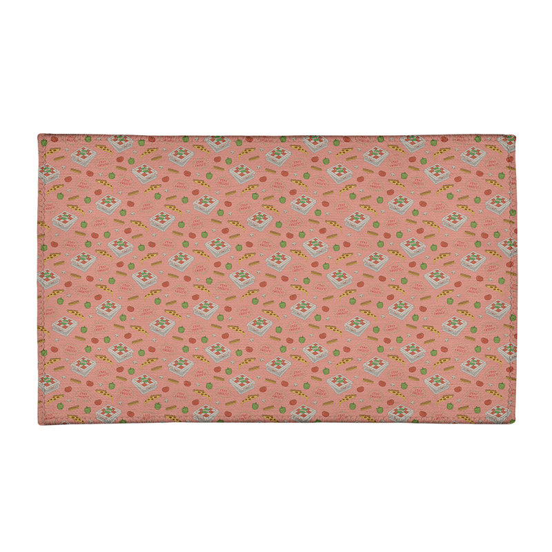 Tapis de zone orange pizza, Rectangle 2 pi x 3 pi