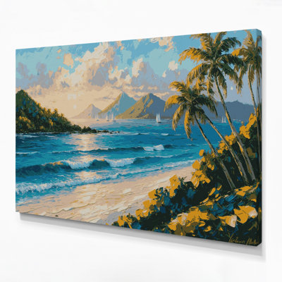 Cities US Virgin Islands Gray Canvas Wall Art