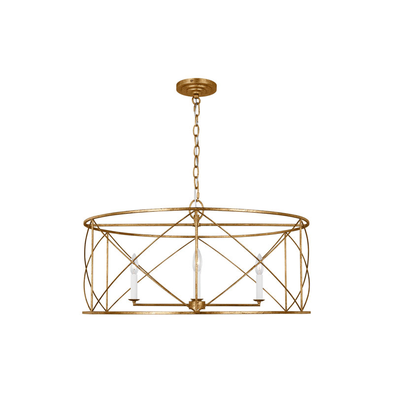 Beatrix 4 - Light Chandelier, 15.5" H x 30" W x 30" D, Antique Gild