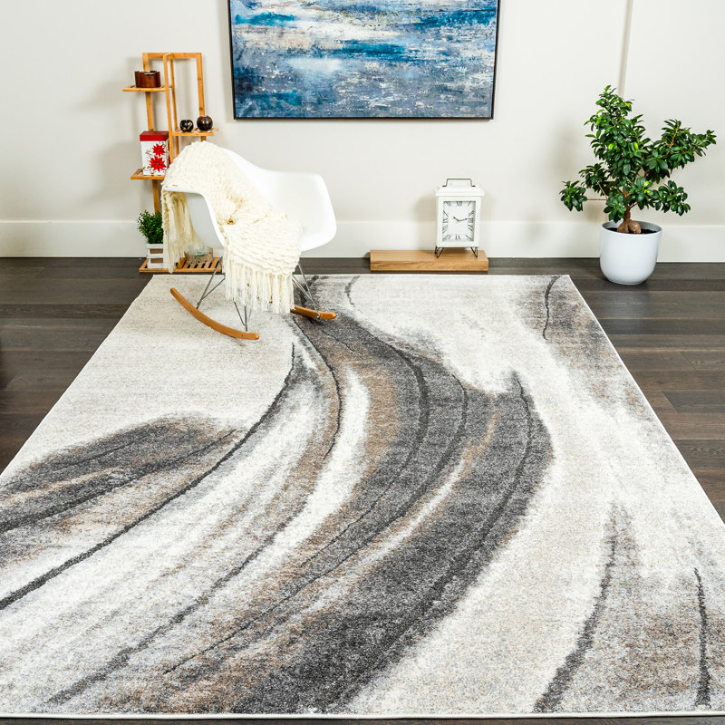 Tapis torsadé Coyner Waves 6 pi 7 po x 9 pi 6 po