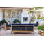 Soho 4 Piece Teak Sunbrella Sofa Set With Cushions-1900404365