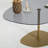 Modern Coffee Table with Tempered Glass Top, Dark Grey & Gold, 33.5 x 15.7 x 26.4 inches | Sturdy Metal Legs, Disassembled for Easy Assembly | Stylish Design for Living Room & Lounge Spaces, Elegant & Functional-2071575232-2071575263