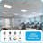 Dimmable Square Troffer Ceiling Light (Set of 4)-44461580