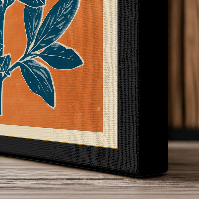 Healing Herb Study Botanical - Wrapped Canvas, 30x20 - 76.2 x 50.8 cm, Black Border