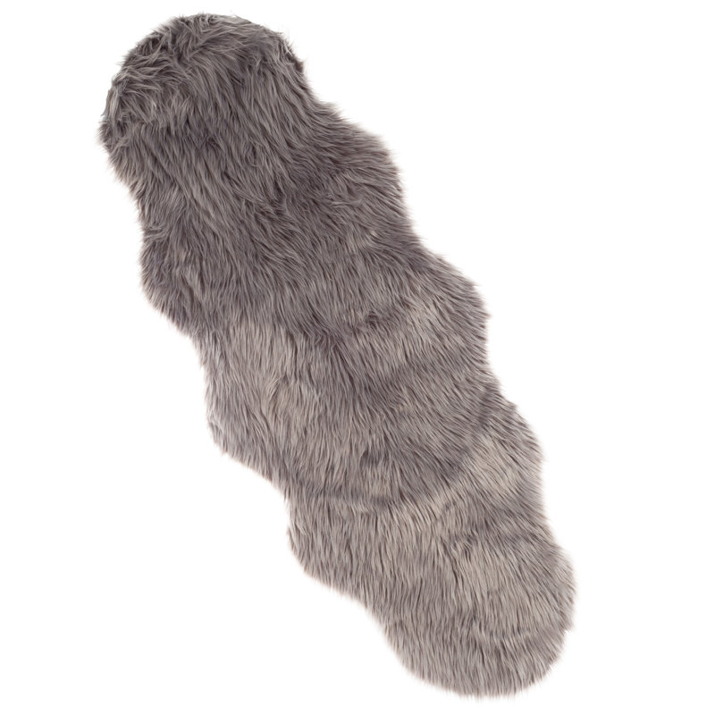 Tapis décoratif en peau de mouton 2 pi x 5 pi Scurlock
