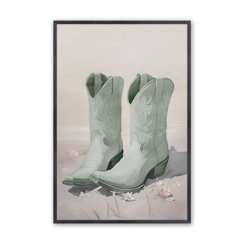 Cowboy Essentials in Green I Print, Zinc patiné, H 37,25 po x l 25,25 po