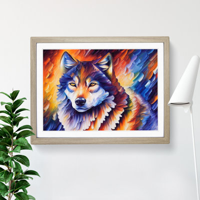 XH1022-10269X Wolf Painting Vol.4 Abstract - Single Picture Frame Print