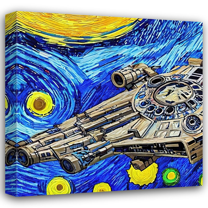 Millenium Falcon Three par Stephen Chambers, impression sur toile tendue, L 15 po x H 15 po