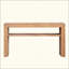 Console rustique en bois massif avec tablette de rangement