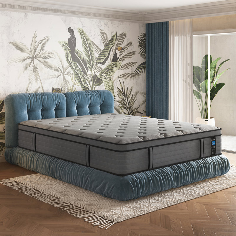 Matelas hybride à ressorts ensachés en mousse à mémoire de forme 12 po Bovedon, Grand lit, 12"