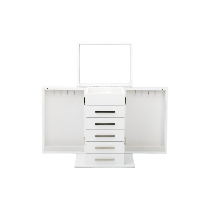 Boîte à bijoux élégante et moderne, Blanc
