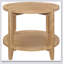 Table de bout latérale en bois d'érable massif Isbell Brown avec tablette inférieure pour le rangement et la présentation