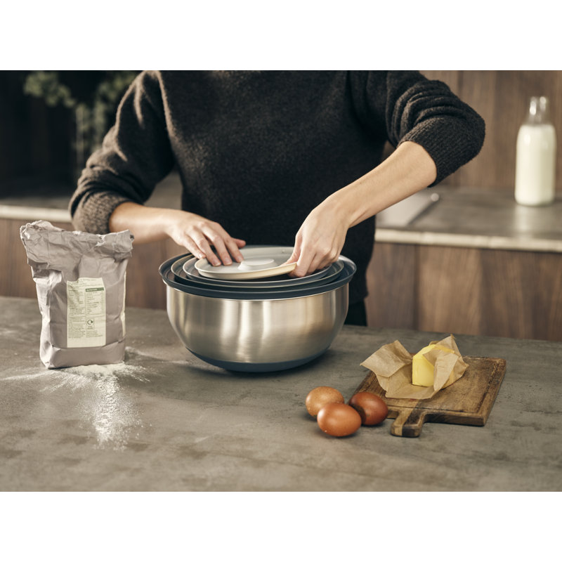 Joseph Joseph Nest Prep&Store 8-Piece Stainless Steel Bowl Set with Lids