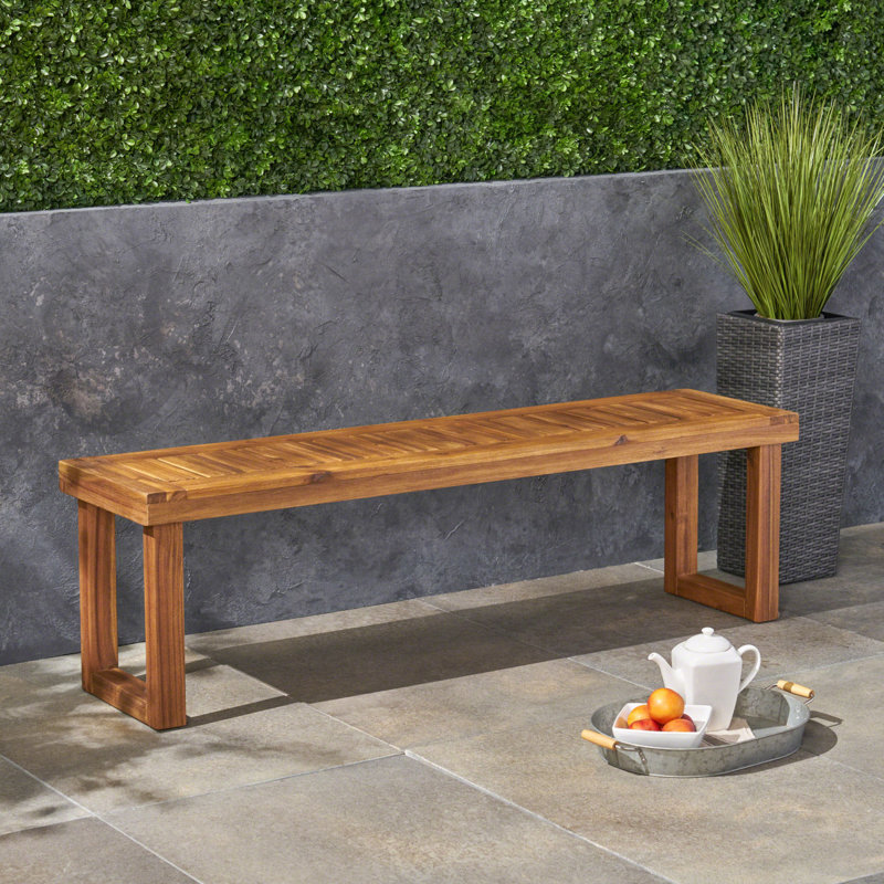 Banc de pique-nique en bois Egor, Sablage naturel