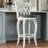 Swivel Upholstered Stool with Solid Wood Frame-1890804276-1890804275