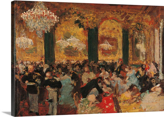 «Dîner au bal, 1879, musée d'Orsay, Paris, France» par Edgar Degas, reproduction d'art, H 16 po x l 24 po x 1,5 po, Toile