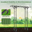 arb1 arche de jardin décorative en métal avec treillis pour plante grimpante